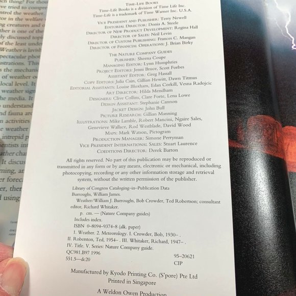 The Nature Company Weather Guide Book Hardcover Time Life 1999 - Picture 7 of 11